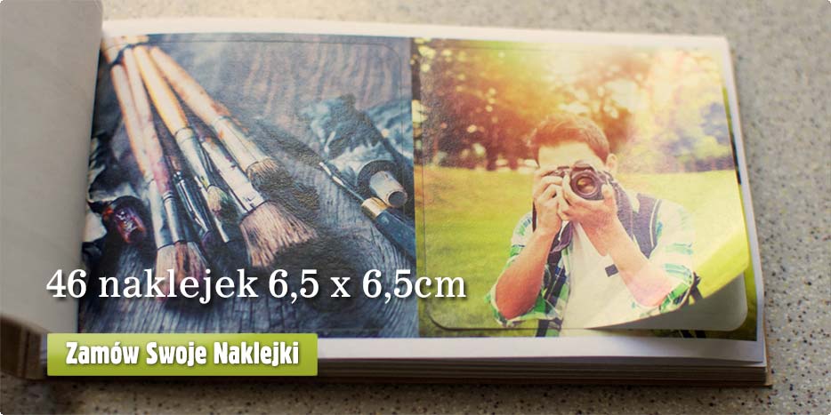 Naklejki 6,5 na 6,5 cm z własnych zdjęć w Alboom.pl